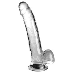 King Cock Clear with Balls-Clear 9